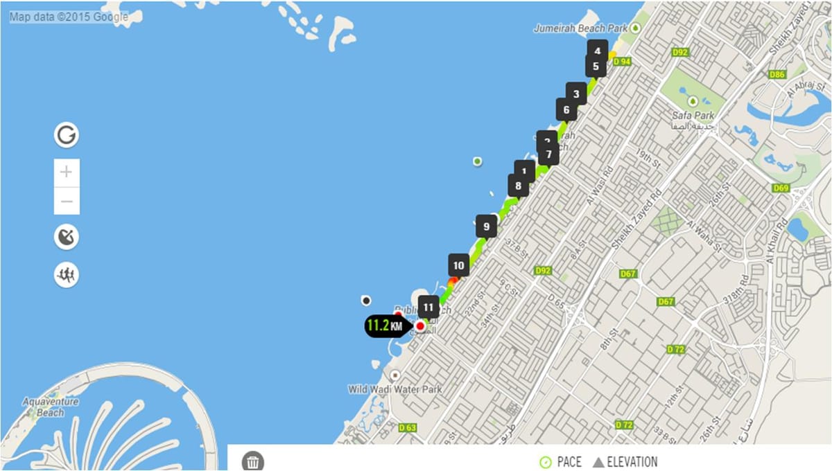 Jumeirah beach ажиллаж хянах газрын зураг