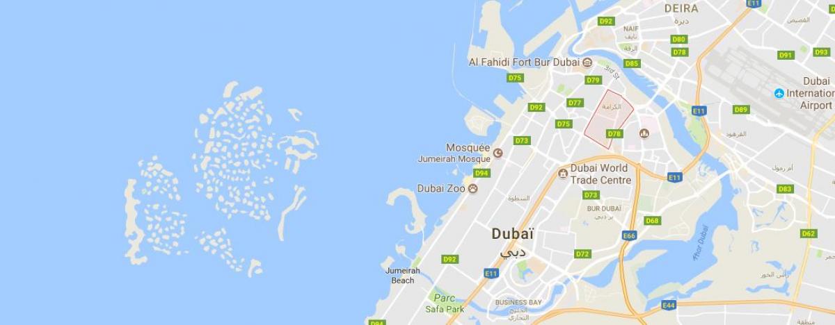 Karama Дубай газрын зураг