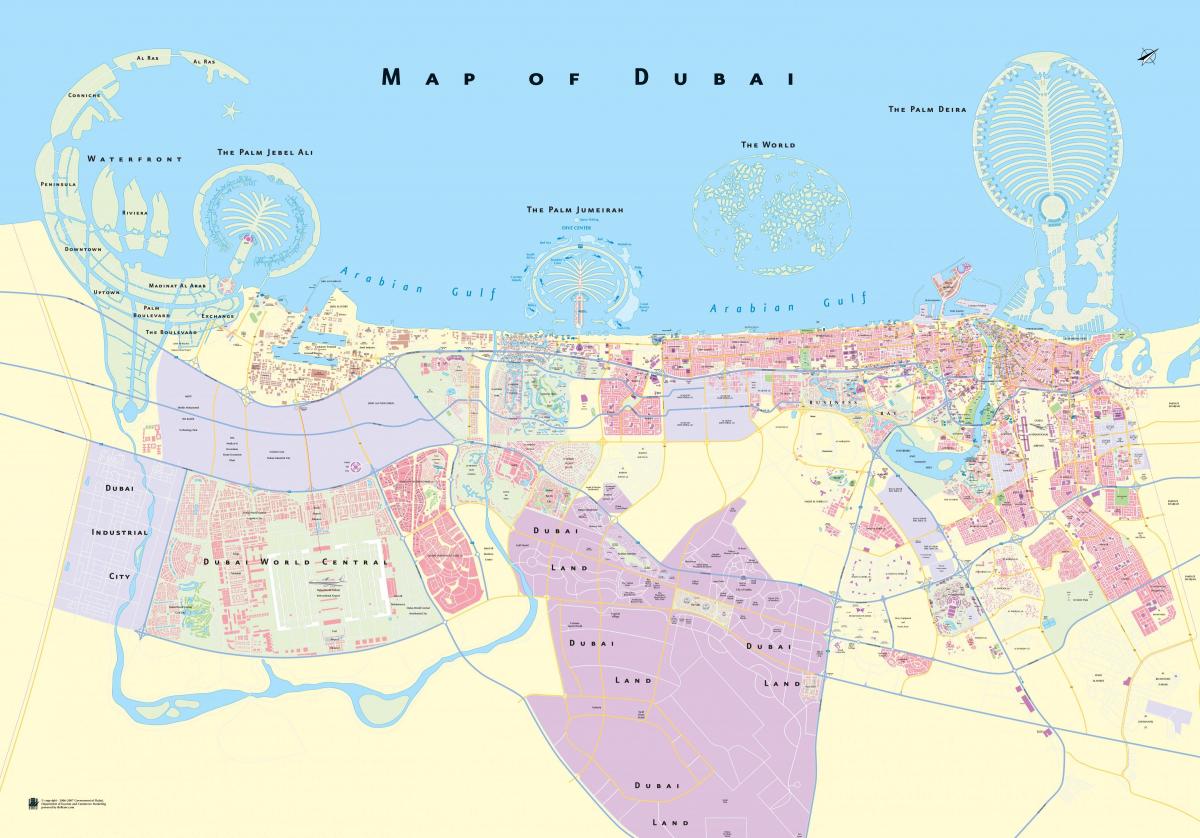 авто замын газрын зураг нь Дубай