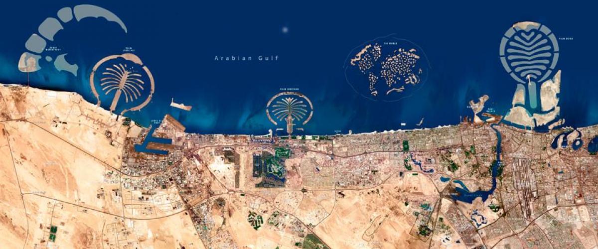 хиймэл дагуулын газрын зураг Дубай