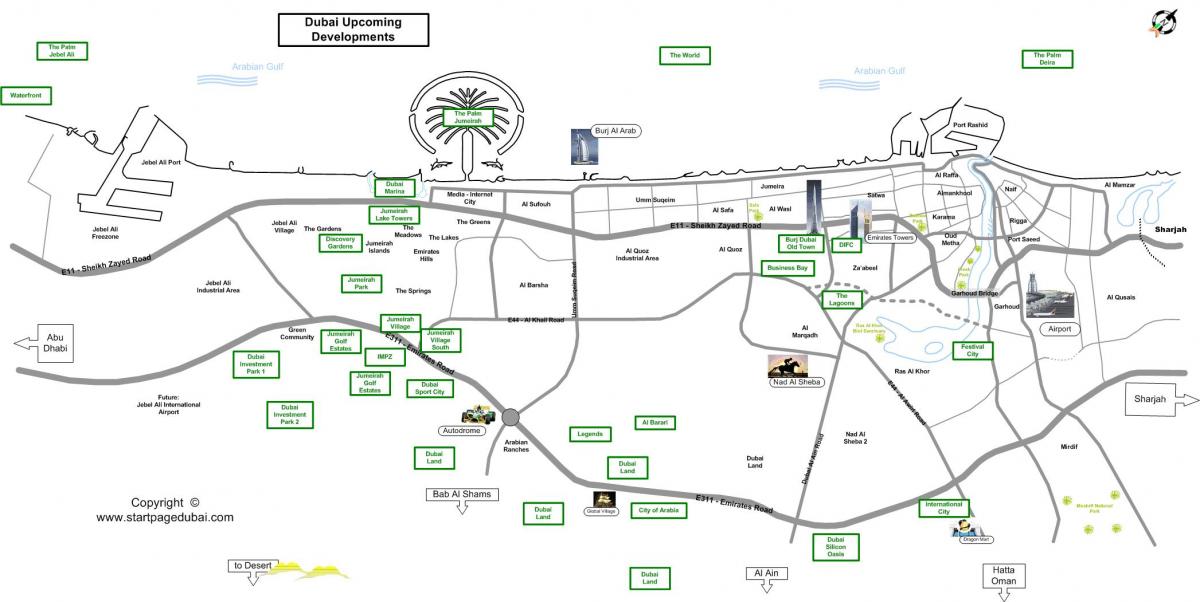 хөрөнгө оруулалтын парк Дубай байршил газрын зураг