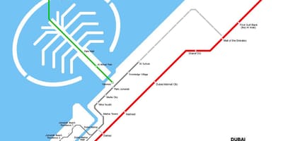 Palm Jumeirah monorail газрын зураг