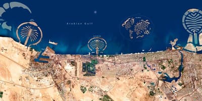 Хиймэл дагуулын газрын зураг Дубай